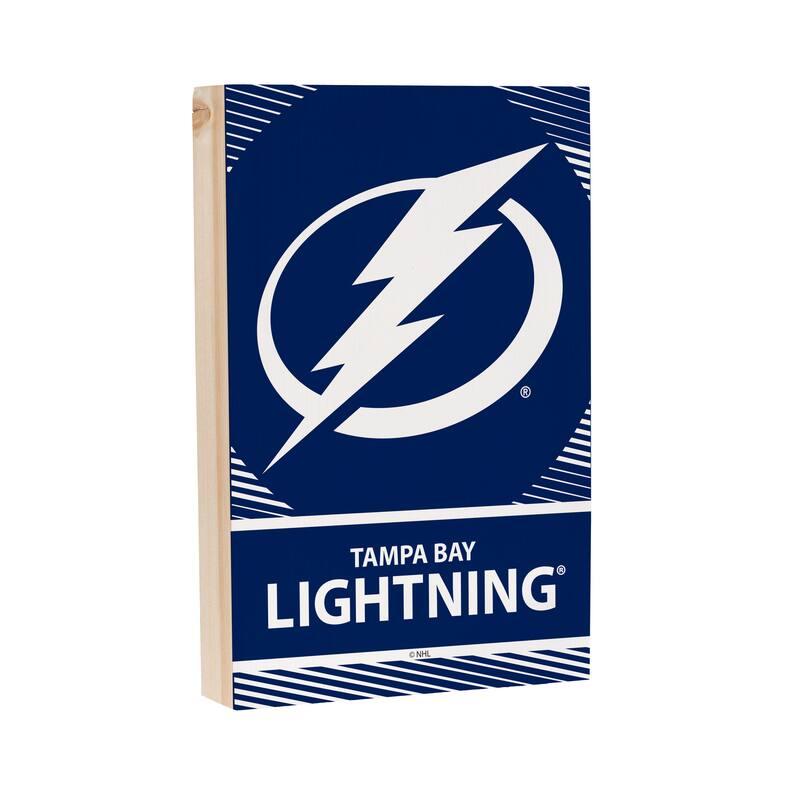 Tampa Bay Lightning Wooden Tabletop Mantel Shelf Sign