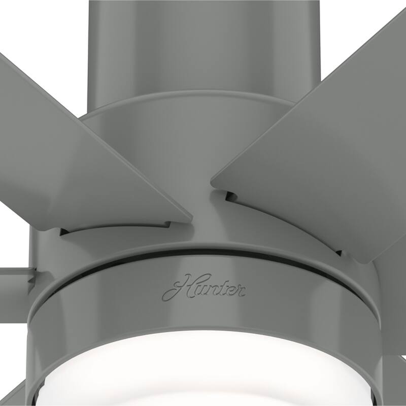 Hunter Mathers Low Profile Ceiling Fan with LED Light, Handheld Remote Modern Contemporary, Transitional