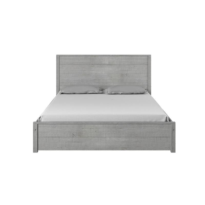 King Size Wood Bed - Retro Renaissance Farmhouse Style - Solid Wood Frame - Bedroom Furniture