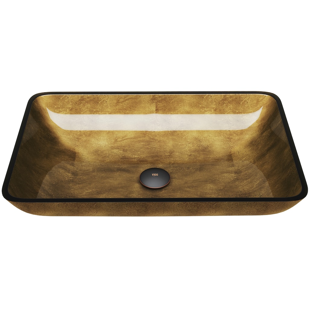 Vigo 22-1/4" Glass Bathroom Vessel Sink