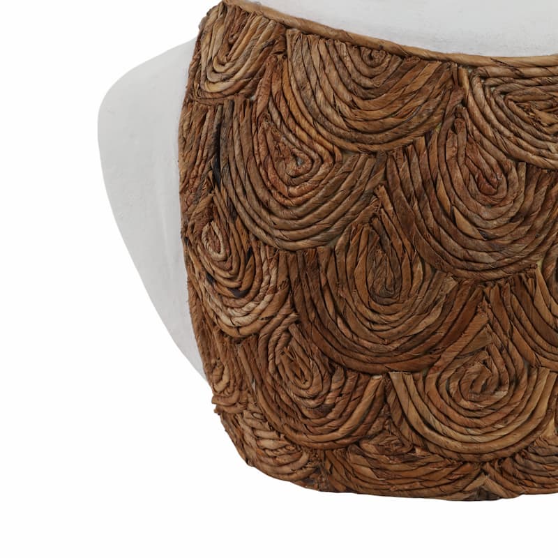 Pottery Terracotta Decorative Vase with Woven Banana Fiber Detailing