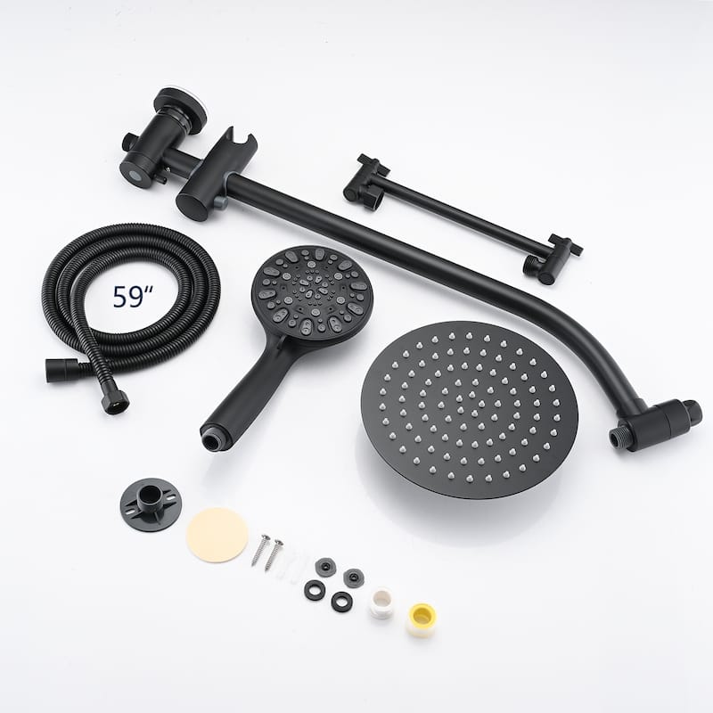 PROOX Bath Dual Shower Head and Handheld Shower Extend Arm (Valve Not Included)
