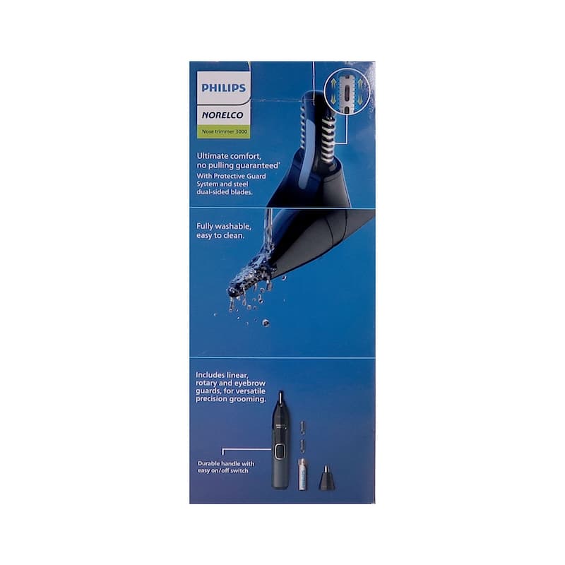 Philips Norelco Nose Trimmer 3000 for Nose, Ears Eyebrows #NT3600/62 (Black)
