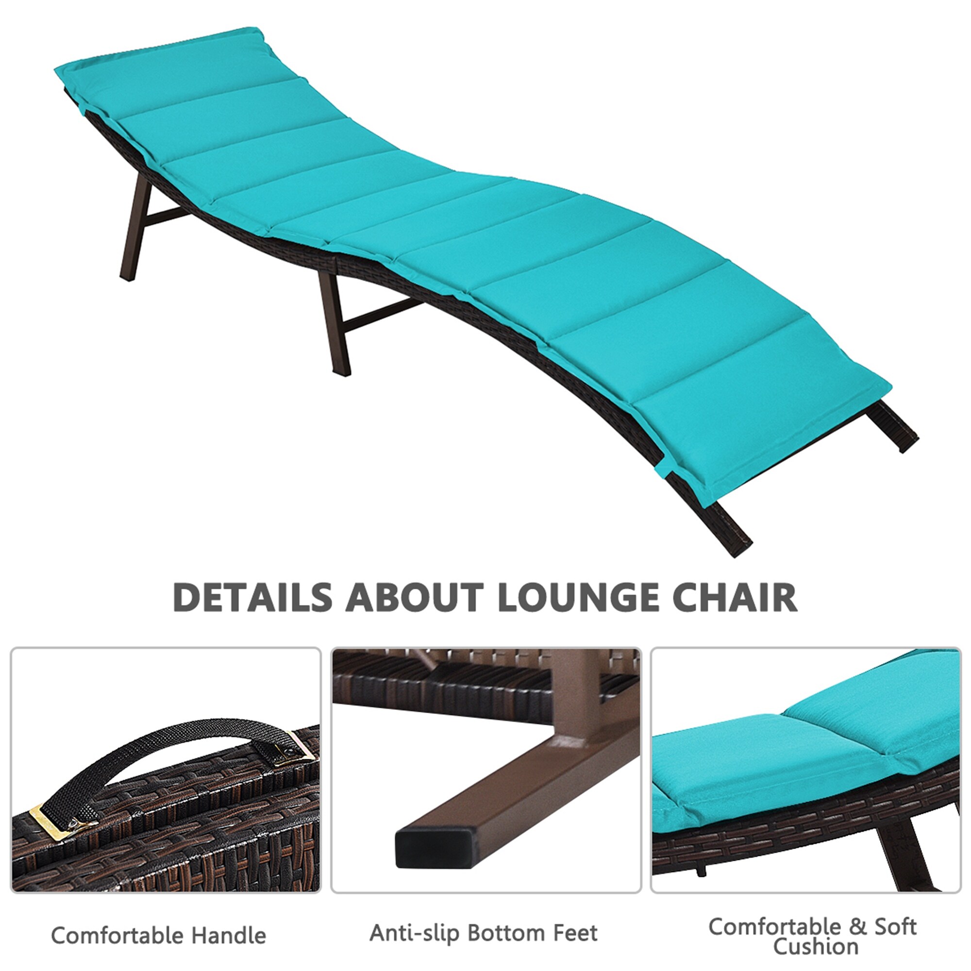 Folding wicker hotsell lounge chair