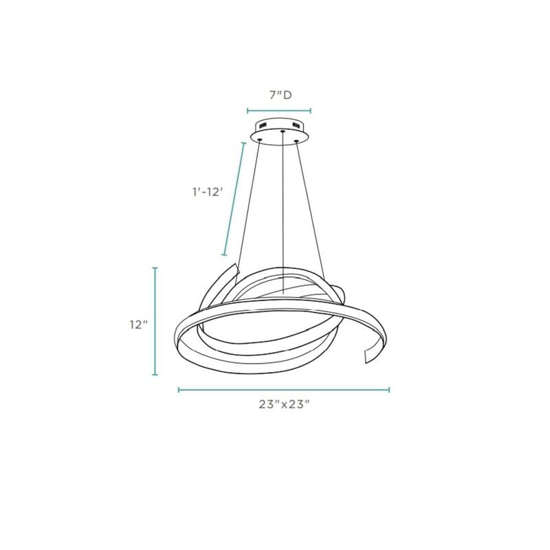 Oslo Integrated LED Dimmable Adjustable Chandelier with Smart Dimmer Included