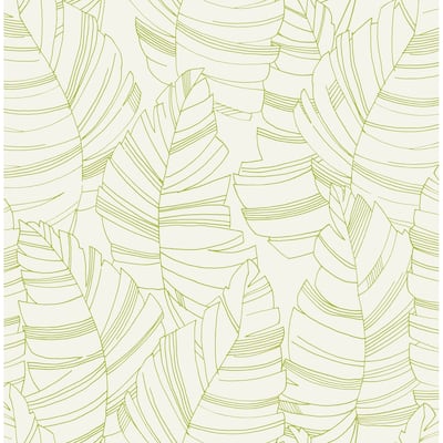 Seabrook Designs Day Dreamers Jungle Leaves Unpasted Wallpaper