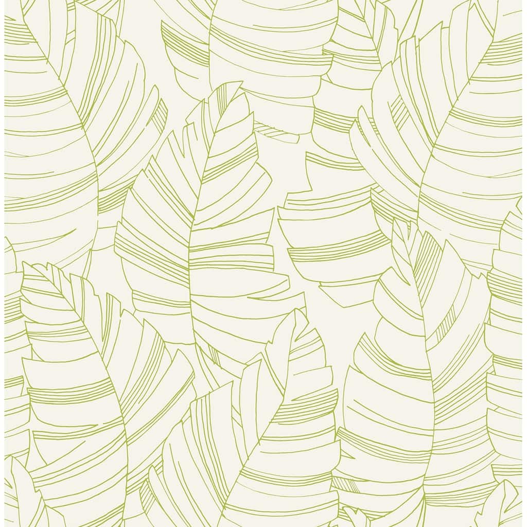 Seabrook Designs Day Dreamers Jungle Leaves Unpasted Wallpaper