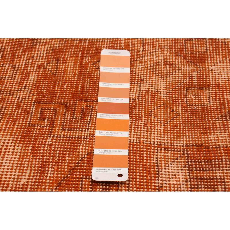 ECARPETGALLERY Hand-knotted Color Transition Burnt Orange Wool Rug - 9'0 x 12'4