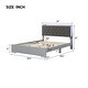 preview thumbnail 16 of 14, Elegant Queen Platform Bed with LED Lights, Velvet Headboard, and Sturdy Frame
