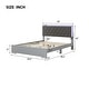 preview thumbnail 8 of 6, Queen Size Velvet Upholstered Bed with LED Lights and Metal Legs, Platform Bed Frame