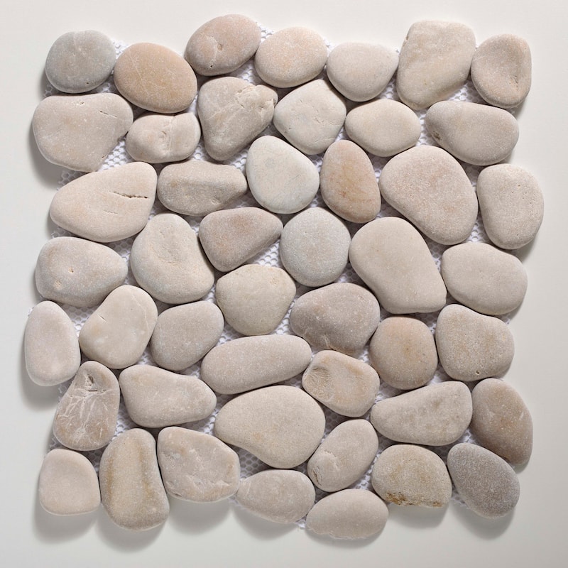 Cruz Bay Studio XP3 Classic Pebble - 11" x 11" Pebble and Rock Floor - Tan Natural