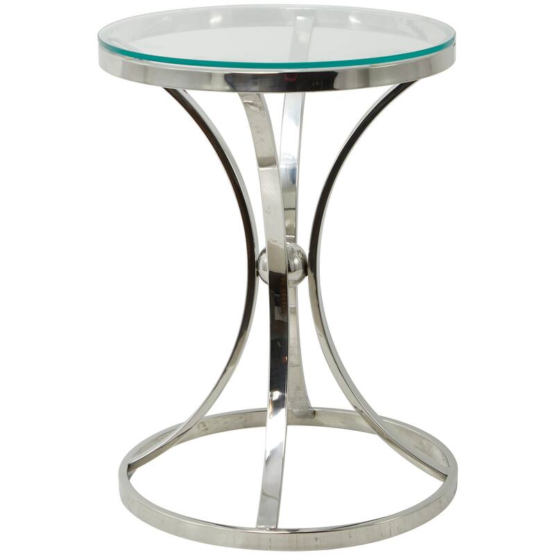 Stainless Steel Contemporary Accent Table