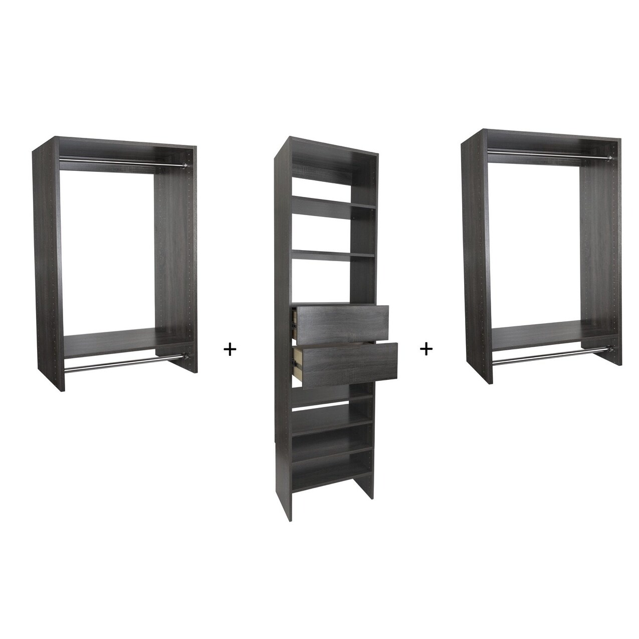 Shop Modular Closets 5 5 Ft Closet Organizer System 66 Inch Style A On Sale Overstock 21706515