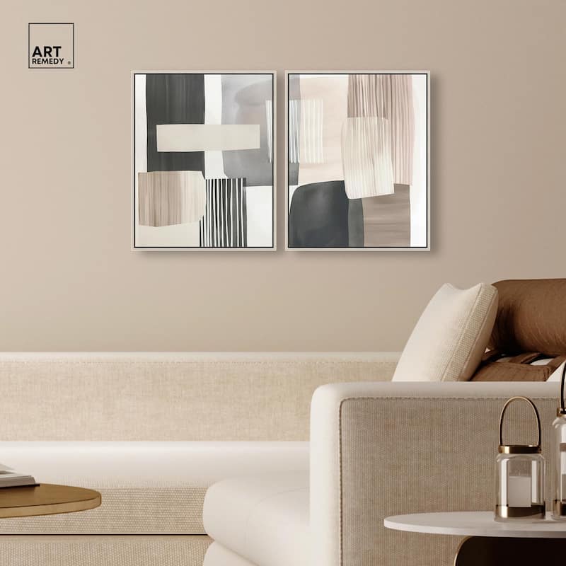 Floating Shapes II Canvas Set of 2 by Art Remedy