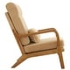 preview thumbnail 58 of 105, High Back Solid Wood Armrest Backrest Leisure Chair Accent Chair