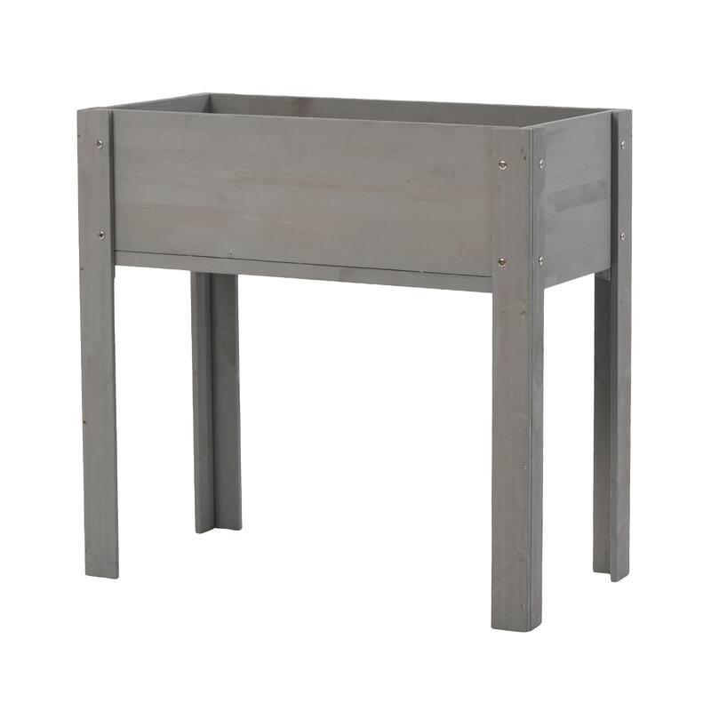 Natural Elevated Planter Box for Outdoor Use with Eco-Friendly Finish