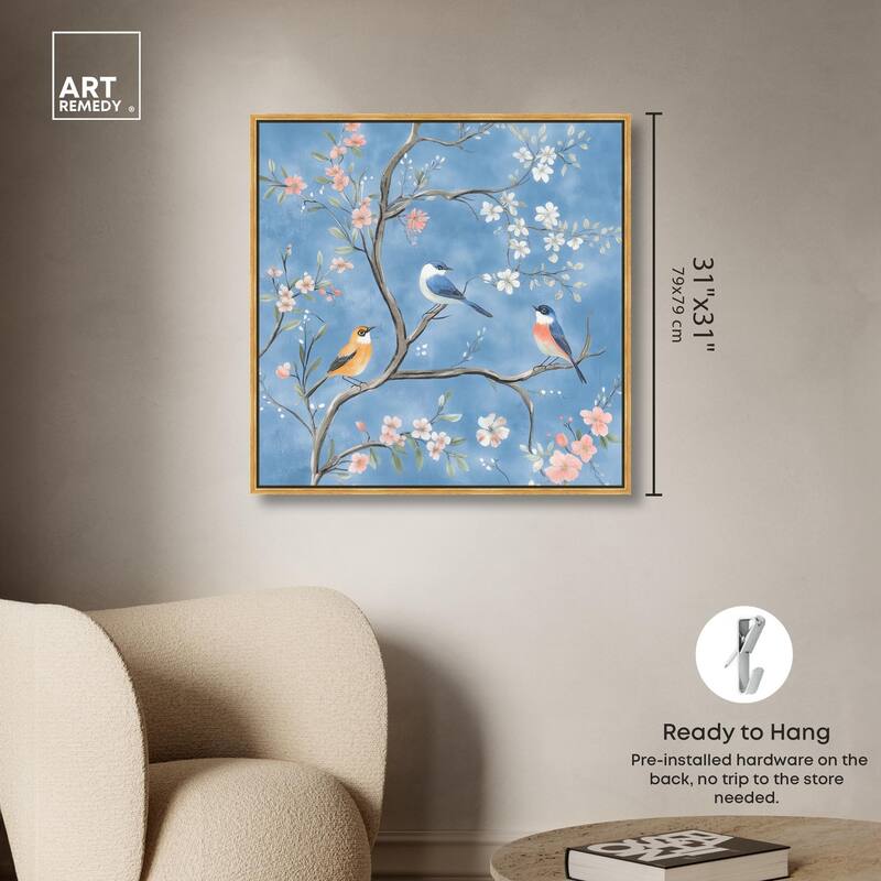 Birds in the Branches II Canvas by Art Remedy