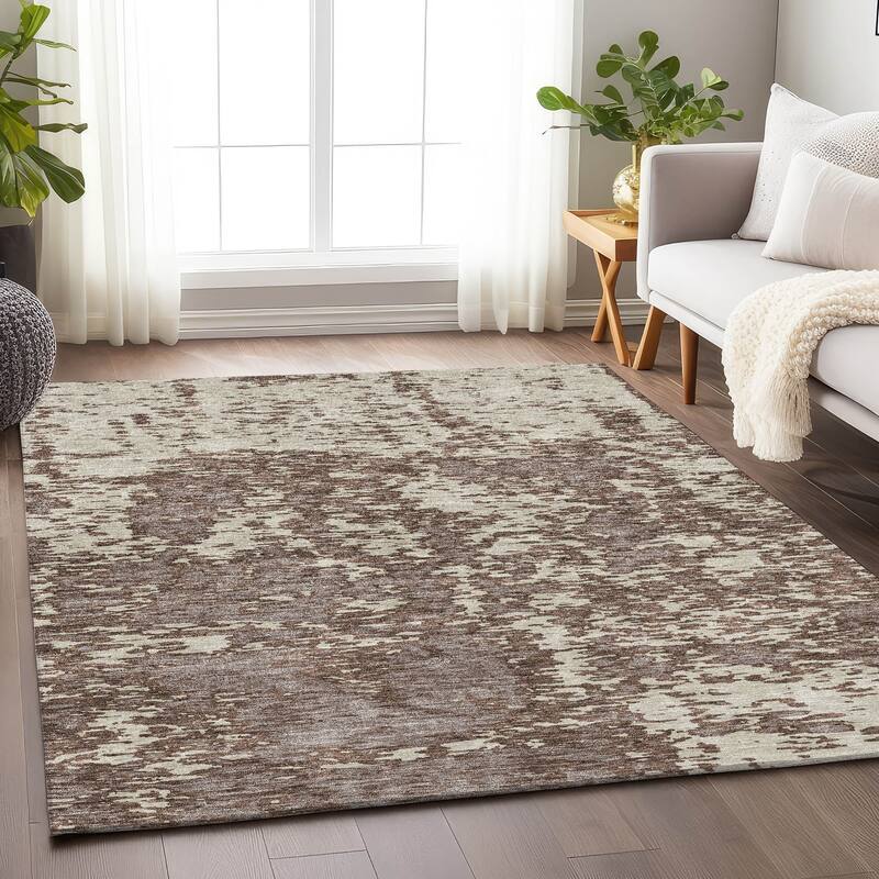 Premium Washable Super Soft Abstract Pixels Mayfield Rug - Brown - 5' x 7'6"