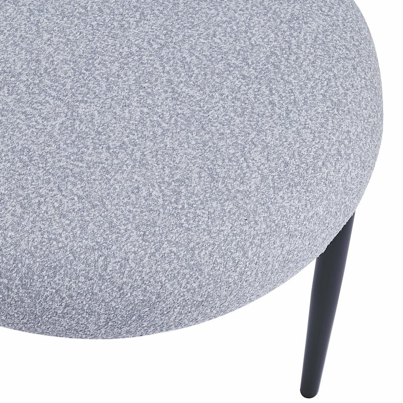 Open Back Upholstered Dining Chair Set of 2 Modern Kitchen Chairs with Metal, Fabric Dining Room Chairs for Living Room