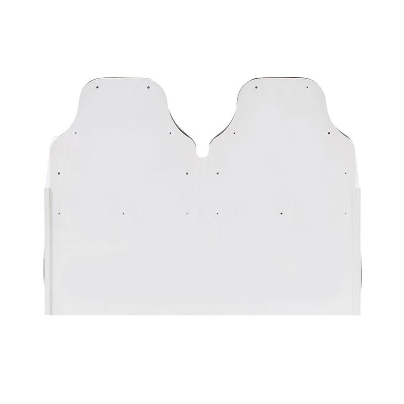 Upholstered Twin-Size Car Bed with LED