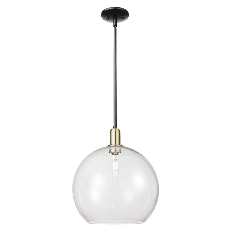 Innovations Lighting Endless Possibilities Arcadia - Athens - 1 Light 14" Stem Hung Mini Pendant - Clear/Black Antique Brass