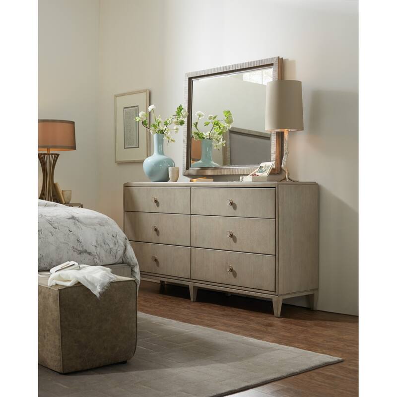 Hooker Furniture Elixir 70" Wide Rubberwood and Walnut Dresser with 6
