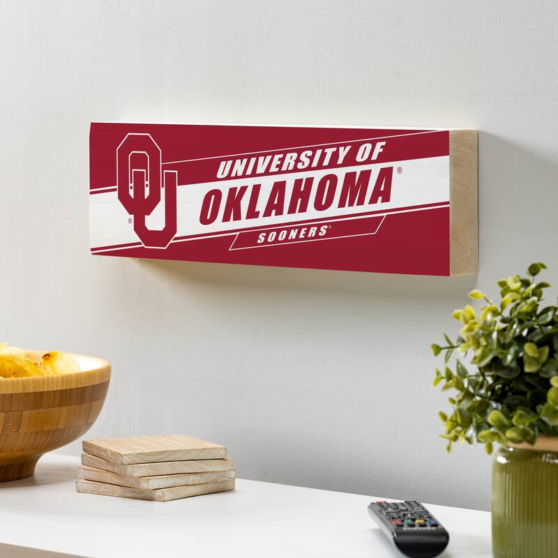 University of Oklahoma Wooden Tabletop Mantel Shelf Sign