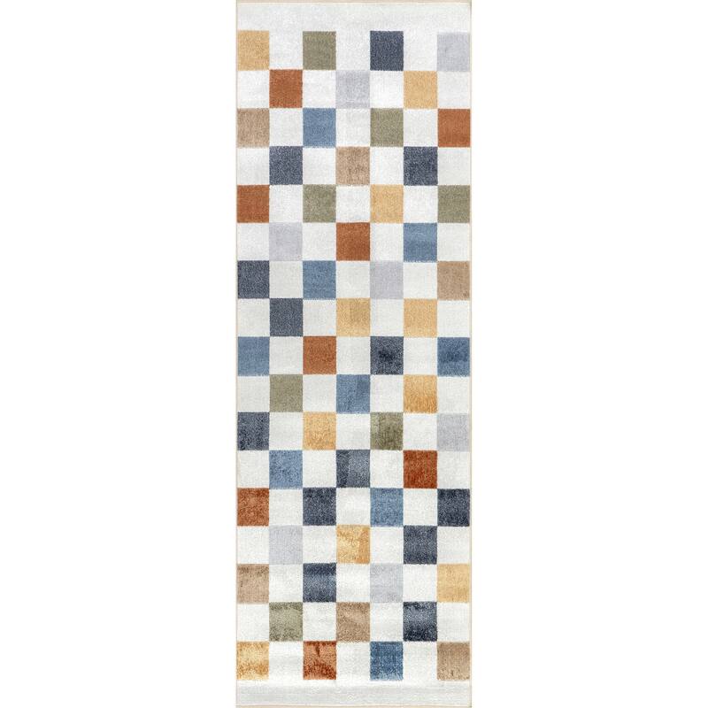 Nuloom Naya SpinClean Checkered Machine Washable Area Rug
