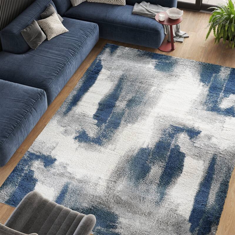 Noori Rug Lux Gordon Abstract Modern 2-inch Thick Shag Rug