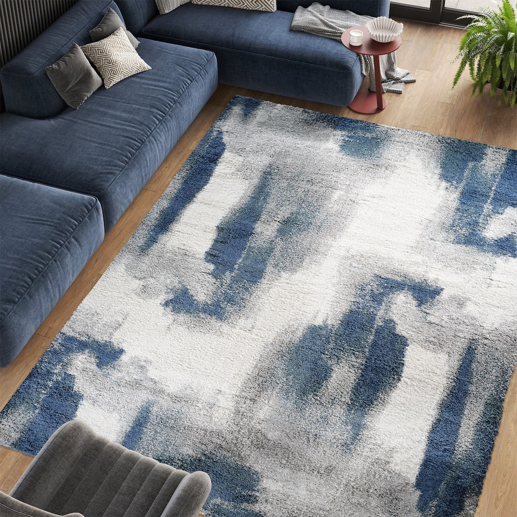 Noori Rug Lux Gordon Abstract Modern 2-inch Thick Shag Rug