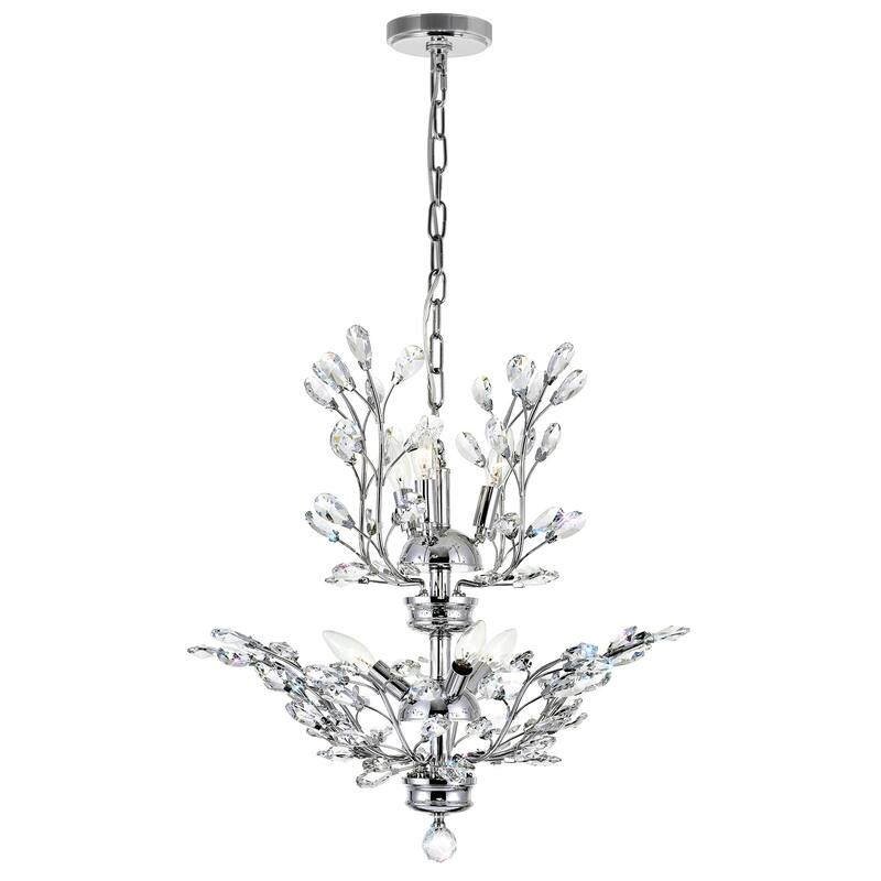 Ivy 6 Light Chandelier With Chrome Finish - Chrome