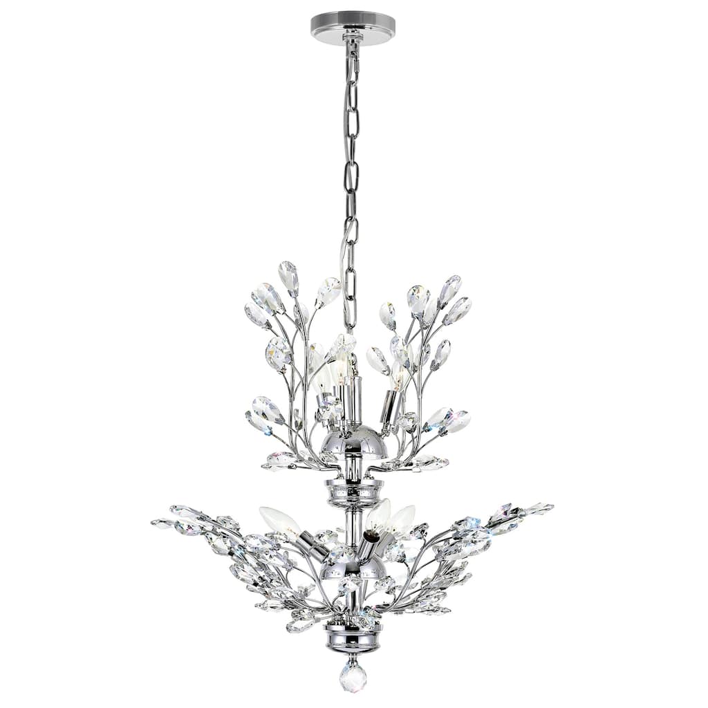 Ivy 6 Light 22in Chrome Chandelier