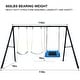 preview thumbnail 7 of 10, Hapfan 600lbs Heavy Duty Swing Set with 1 Platform Swing, 2 Belt Swings,A Frame Metal Swing Outdoor