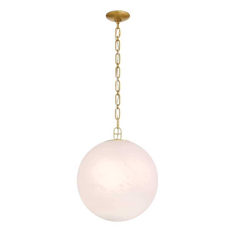 Minka Lavery 5213 Marbelle 16" Wide Pendant with Etched Alabaster