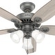 preview thumbnail 6 of 14, Hunter 52" Builder Plus Ceiling Fan with 3-Light LED Light Kit and Pull Chain - Traditional - Casual - Farmhouse - Top Rated!