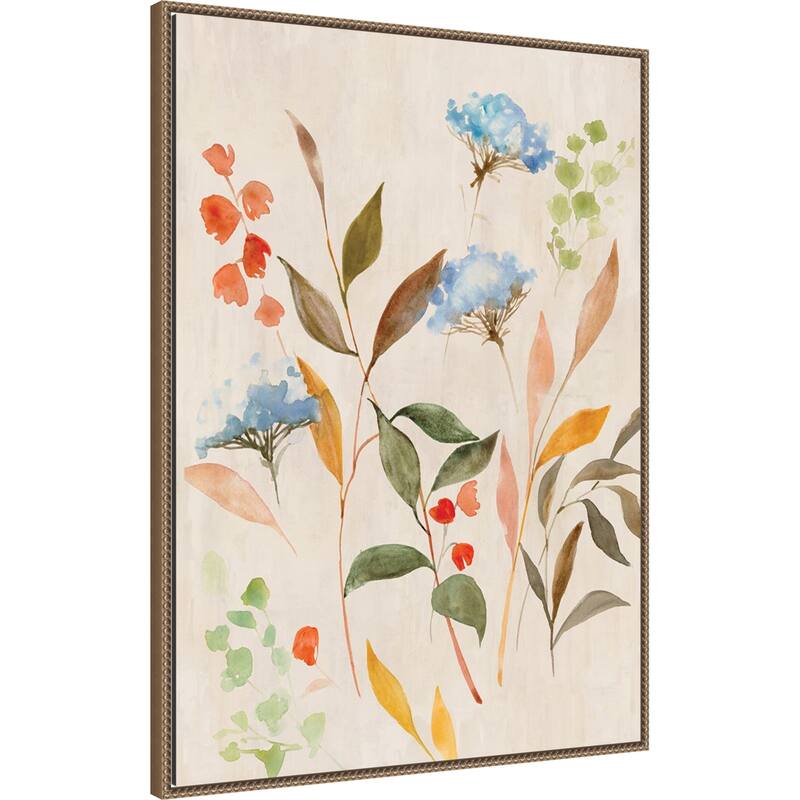 Gentle Blossoms in Soft Hues by Hannah Dawson Framed Canvas Wall Art Print