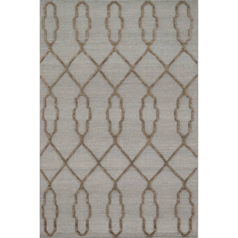 Alexander Home Lennon Moroccan Hand-Woven 100% Wool Slate Rug
