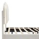 preview thumbnail 8 of 10, Twin Size Upholstered Flower-Shape Bed with LED Light Strip, Sherpa Fabric Platform Bed with Wooden Slats Support