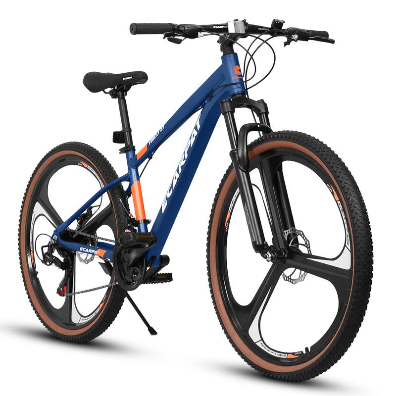 Ecarpat 27.5 Inch Mountain Bike, 21 Speed with Dual Disc Brakes, Front Suspension Fork, High Carbon Steel Frame for Men & Women