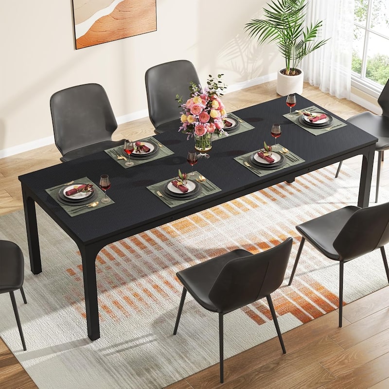 78" Dining Table Large Rectangle Kitchen Dinner Table for 6-8 People Long Modern Dining Room Furniture (Table only)