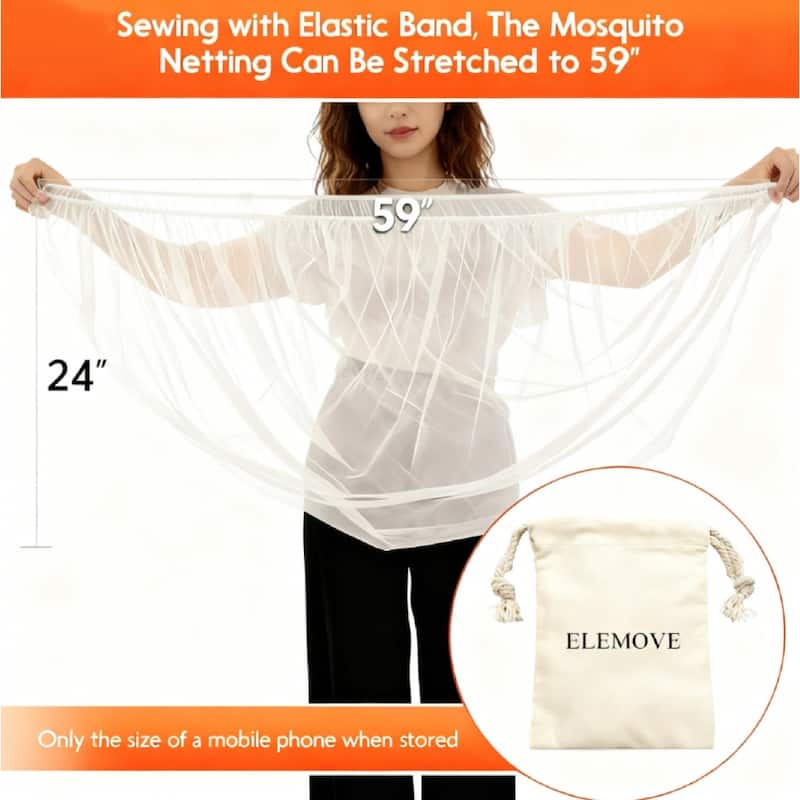 ELEMOVE Fitted Stroller Mosquito Nets Baby Stroller Mesh Full Cover Protection Universal Fit for Strollers