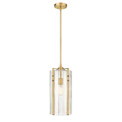 Alverton 1 Light 8 inch Rubbed Brass Pendant Light.