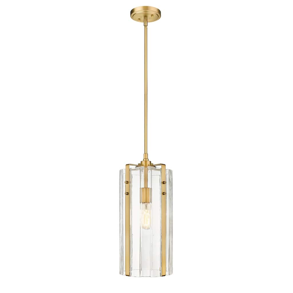 Alverton 1 Light 8 inch Rubbed Brass Pendant Light.