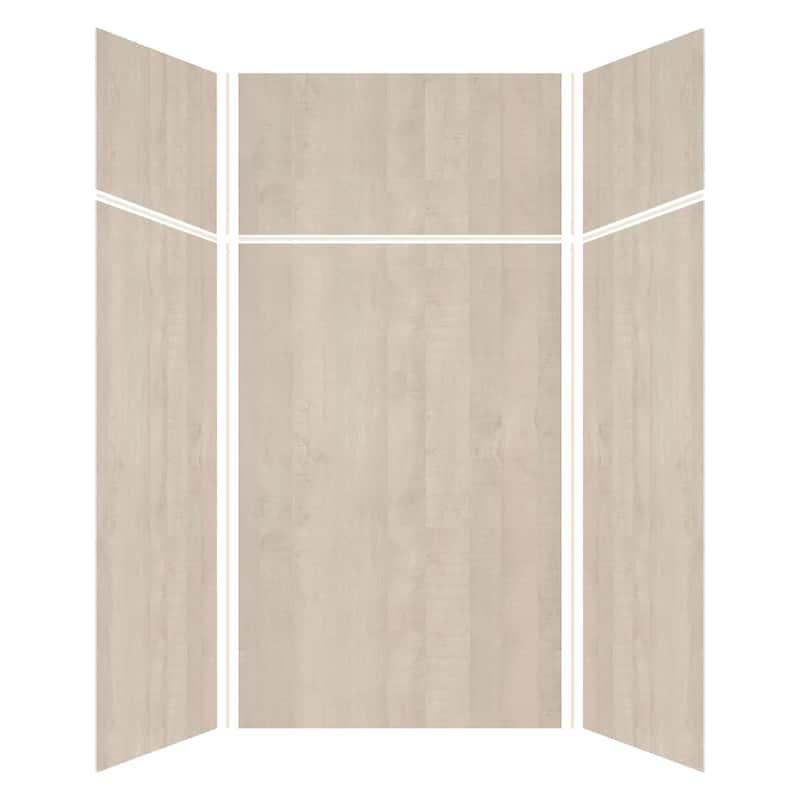 Transolid Expressions 48-in X 48-in X 96-in Glue to Wall Shower Walls - 48" x 48" x 96" - 48" x 48" x 96"