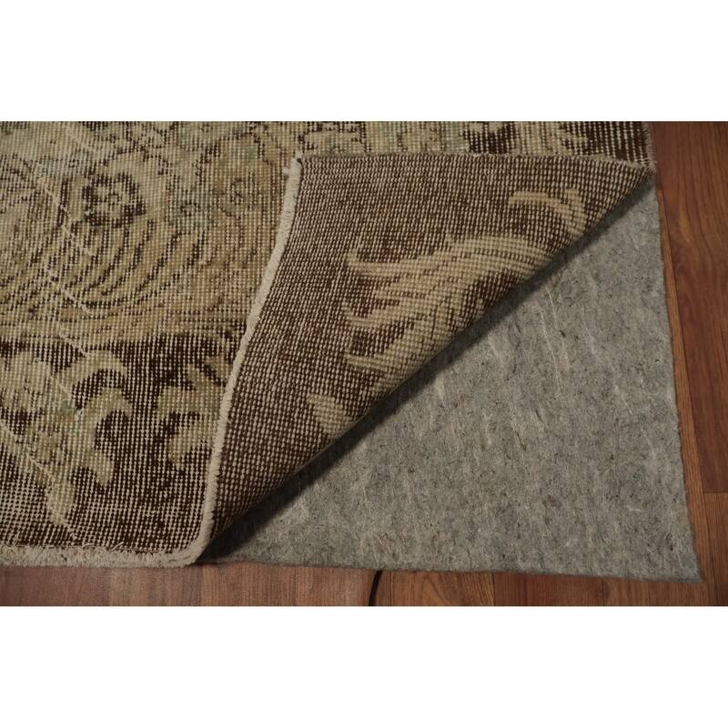 Hand Knotted Oriental 100% Wool Carpet Transitional Floral Beige & Ivories Anatolian Area Rug - 9' 0'' X 5' 10''