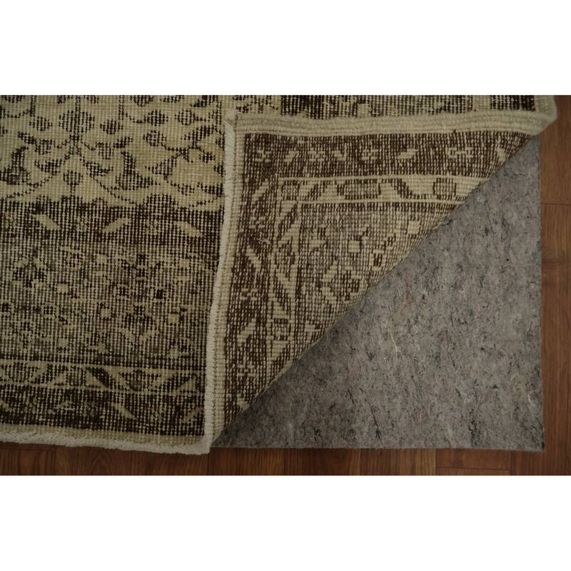 Hand Knotted Oriental 100% Wool Carpet Transitional Floral Beige & Ivories Anatolian Area Rug - 9' 2'' X 6' 2''