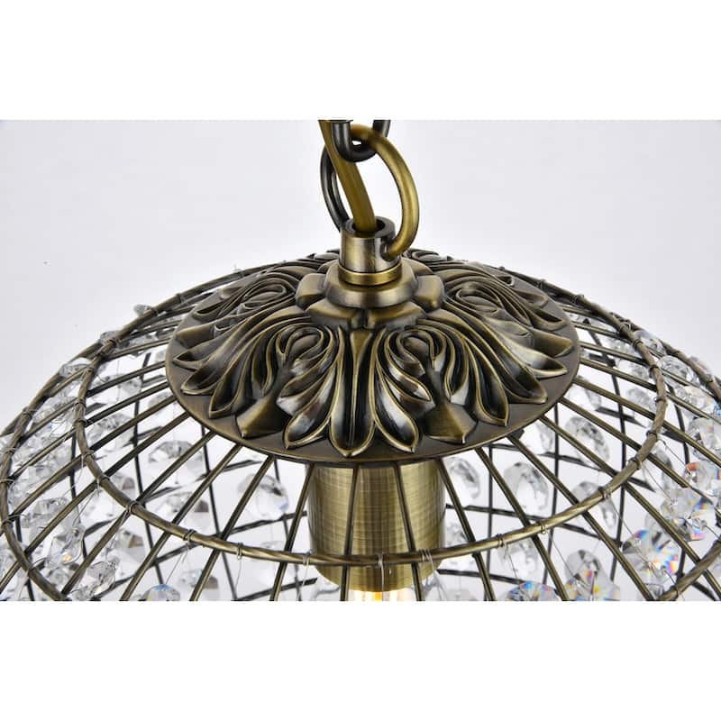 Ivy Court 1-Light 12 Inch Antique Bronze Pendant