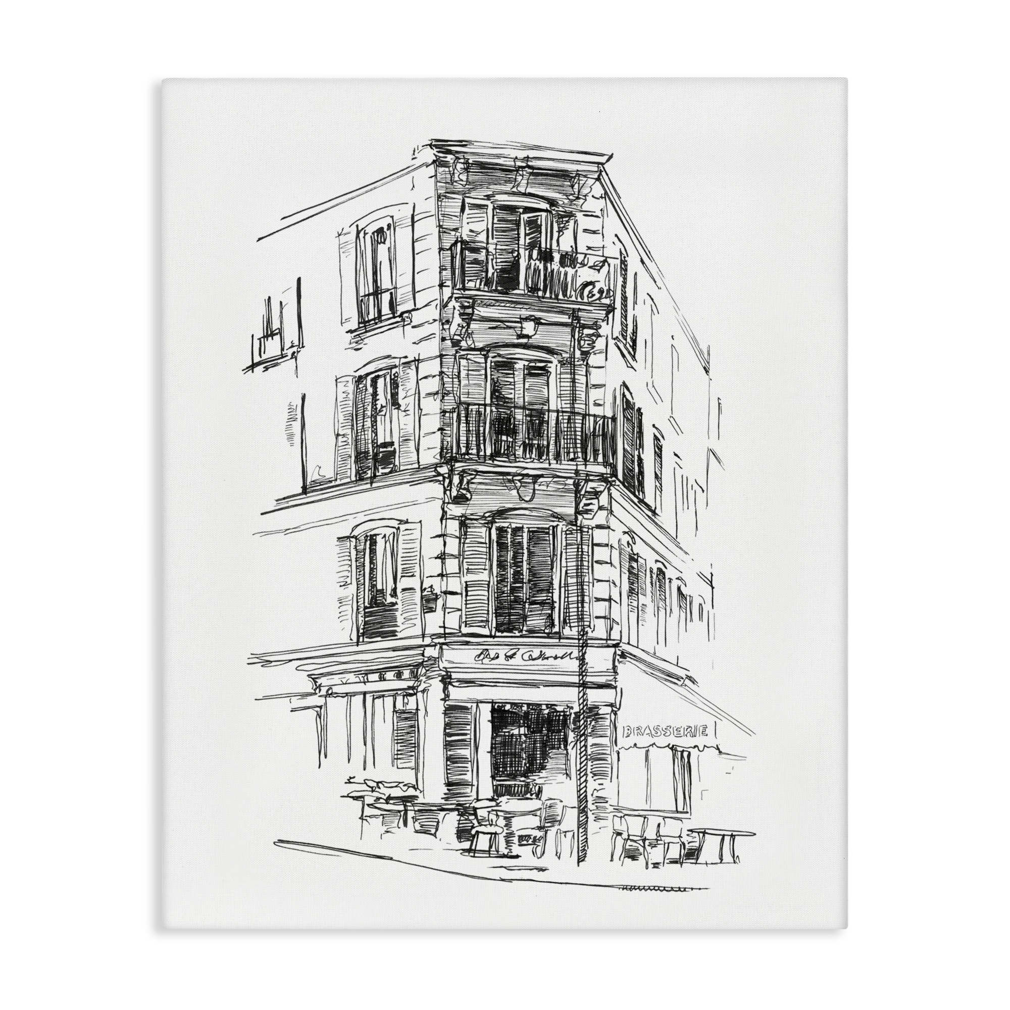 Stupell Parisian Boulevard Study Canvas Wall Art Design By Ethan Harper