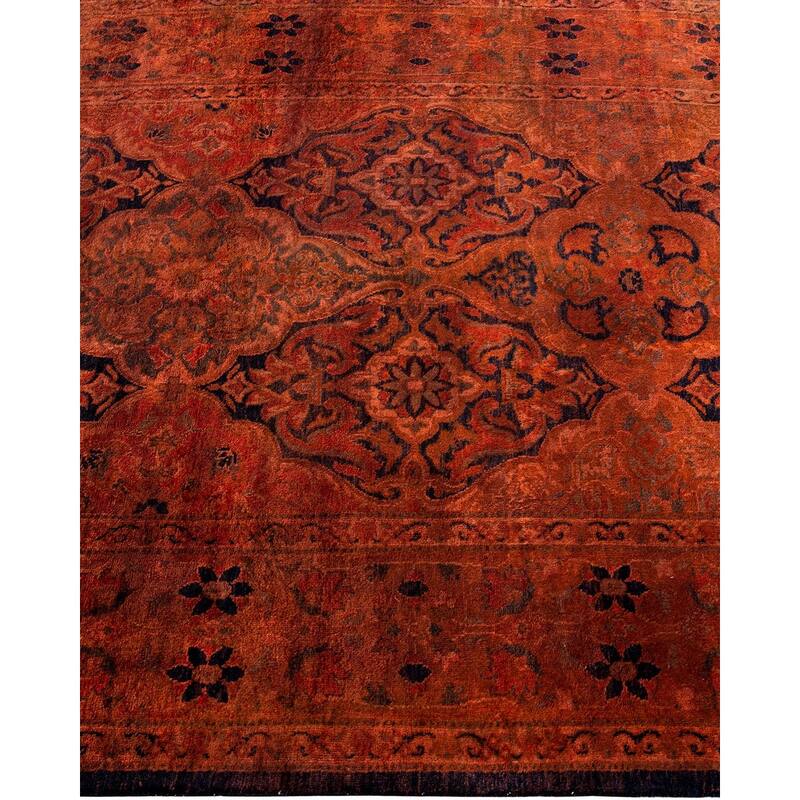 Fine Vibrance, One-of-a-Kind Hand-Knotted Area Rug - Black, 4' 2" x 5' 9" - 4' 2" x 5' 9"