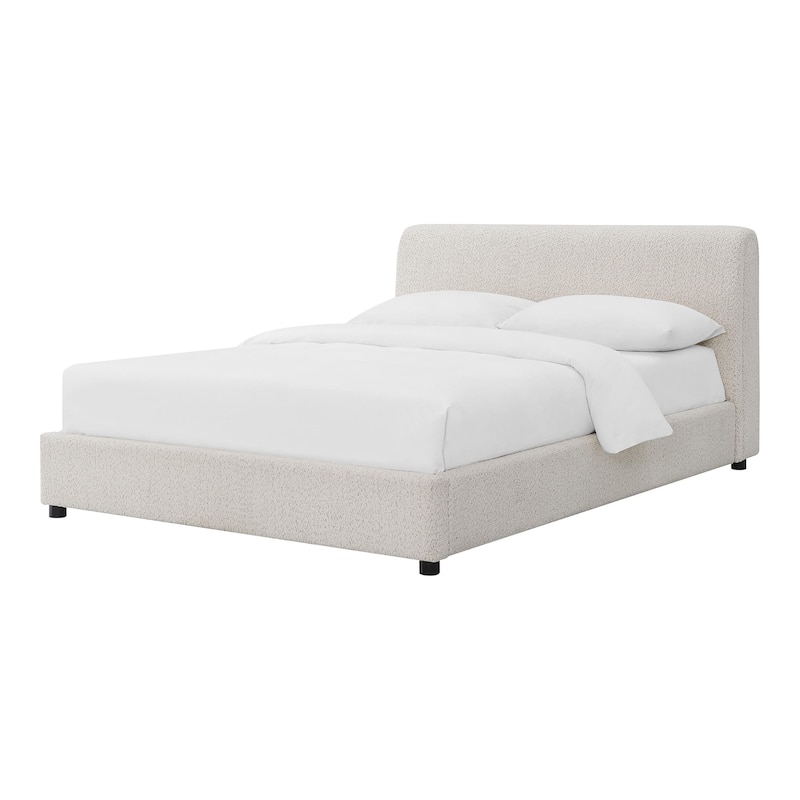 Furniture of America Vanessa Modern Boucle Upholstered Platform Bed